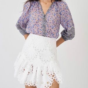 Maje Eyelet Skirt